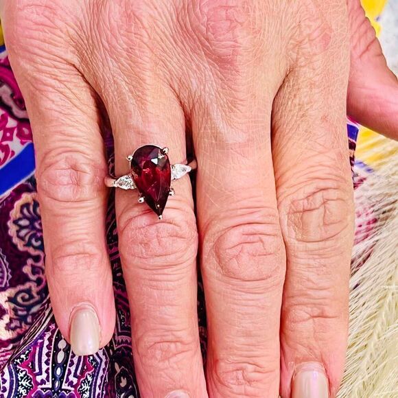 Natural Tourmaline Diamond Ring Size 7 14k WGold 4.8 TCW Certified $5,975 219121 - Picture 8 of 16